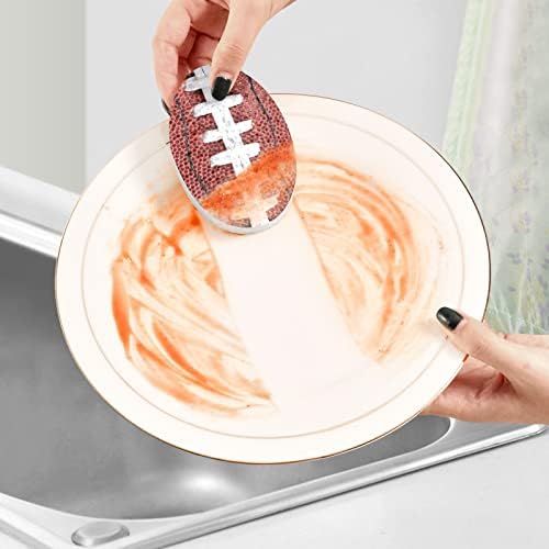 ALAZA Yakın Çekim Amerikan Futbolu Doğal Süngerler Mutfak Selüloz Sünger Bulaşık Yıkama Banyo ve Ev Temizlik, Çizilmez ve
