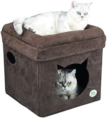Gitmek evcil hayvan kulübü Rahat Kitty Yüz Katlanabilir Küp Kedi Pet Yatak Kolayca Katlanabilir Yavru Hideaway Ev Mobilya