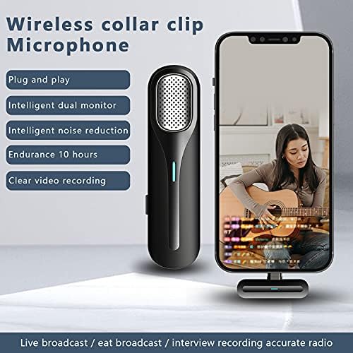 PWAYTEK Kablosuz Yaka Mikrofonu, iPhone/iPad için Şarj Kılıflı kayıt Mikrofonu, Tak ve Çalıştır Yaka Klipsli Mini Mikrofon