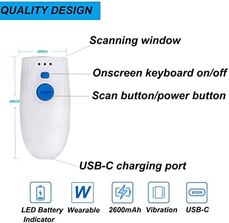TEEMİ TMSL-55CR Bluetooth Tarayıcı ile USB Cradle ve TMSL-54CR Beyaz 2D Bluetooth Tarayıcı ile Cradle Paketi
