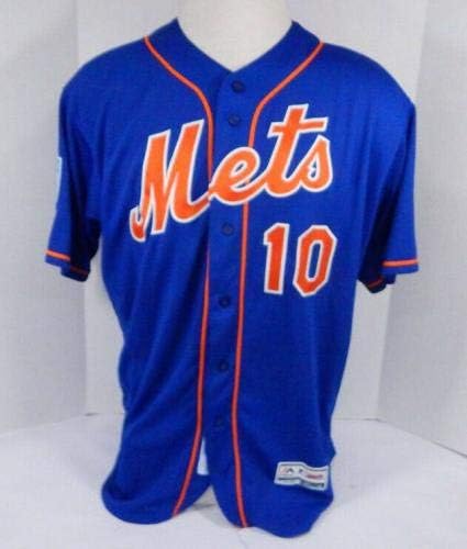 2019 New York Mets Gary DiSarcina 10 Oyun Verilen Mavi Jersey ST Yama 91 - Oyun Kullanılan MLB Formaları