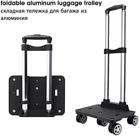 LİRUXUN Sırt Çantası Haddeleme el arabası Fren Tekerlekleri ile Hafif ve Kompakt Bagaj Dolly Sepeti Seyahat için