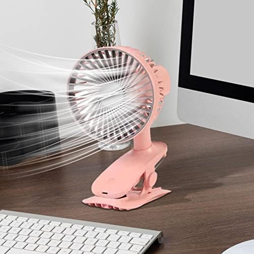 Baoblaze Taşınabilir Klip Fan, masa Fanı Sessiz 3 Ayarlanabilir Hızları Şarj Edilebilir 180° Rotasyon, küçük masa fanı Kişisel