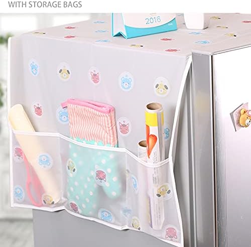 HIOD Buzdolabı Toz Geçirmez Üst Kapak Çok Amaçlı Şeffaf Koruyucu Depolama Cepleri ile Ev Dekor için,