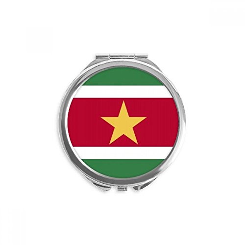 Surinam Ulusal bayrak Güney Amerika ülke el kompakt ayna yuvarlak taşınabilir cep cam