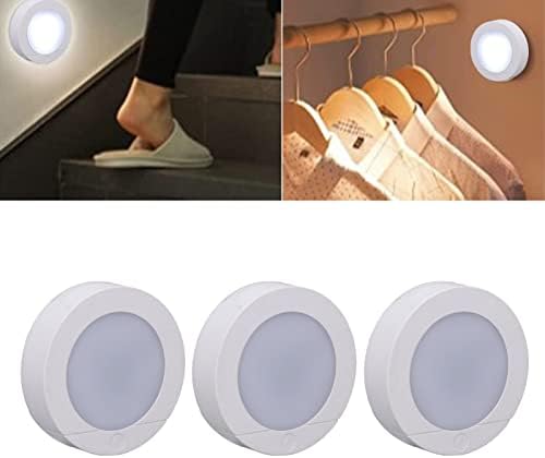 Atyhao LED dolap ışıkları dokunmatik kontrol, Mini dokunmatik basın Spot ışıkları kapalı taşınabilir LED çubuk üzerinde Puck