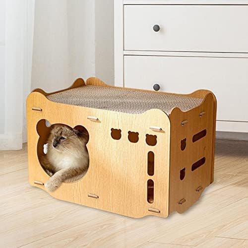 KOAİUS Kedi Scratcher Salonu Yatak Karton Tırmalama Pedi Taşlama Pençeleri Kedi Evi Evcil Hayvan Malzemeleri Kedi (Boyut