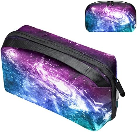 Taşıma çantası Seyahat Kılıfı Çanta USB Kablosu Organizatör Cep Aksesuar Fermuar Cüzdan, Evren Bulutsusu Galaxy