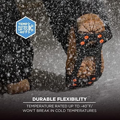 Ergodyne TREX 6300 Slip-On Çekiş Cleats Kar ve Buz için 8 Karbon Çelik Başak Sapları