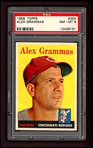 1958 Topps 254 Alex Grammas Cincinnati Kırmızıları (Beyzbol Kartı) PSA PSA 8.00 Kırmızılar