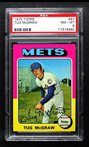 1975 Topps 67 Römorkör McGraw New York Mets (Beyzbol Kartı) PSA PSA 8.00 Mets