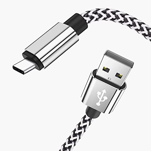 USB Tip C Kablo, (2 Paket 10FT) Çift Taraflı Geri Dönüşümlü Naylon Örgülü Kordon Hızlı Şarj USB Tip A'dan C'ye Şarj Cihazı