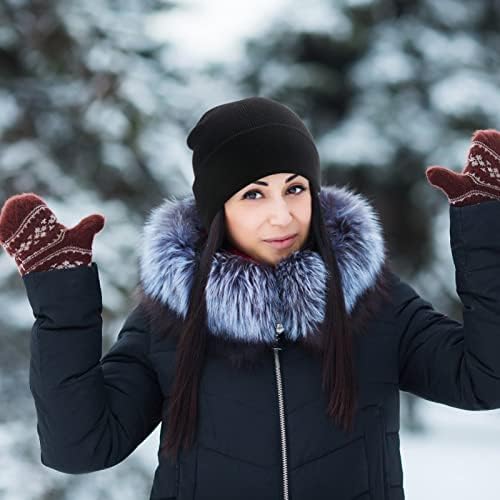 Songaa Bere Sıcak Örme Kap Erkekler ve Kadınlar için, Kış Örgü Bere Şapka Sıkı Yumuşak Sıcak Kaflı Kış Şapka Sıcak Kayak