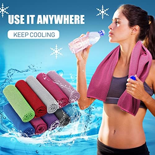 BBTO 32 x 12 inç Mikrofiber Buz Havlusu, Boyun ve Yüz için Soğutma Soğuk Yumuşak Havlu Yoga, Spor, Spor Salonu, Egzersiz,