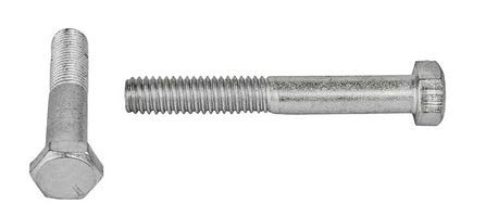 1 x 6 Altıgen Makine Cıvatası A307 A Sınıfı Çelik (Miktar: 10) Çinko Çelik, Kaba Dişli, Kısmen Dişli, 1-8 x 6