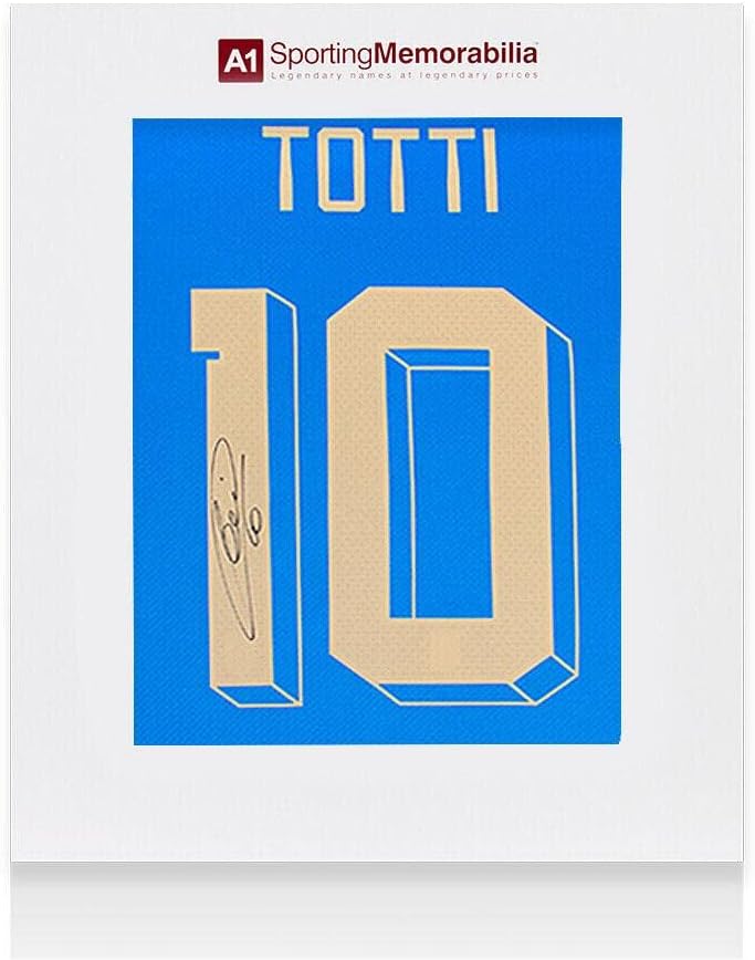 Francesco Totti İmzalı İtalya Forması-2022-23, 10 Numara-Hediye Kutusu İmzası-İmzalı Futbol Formaları