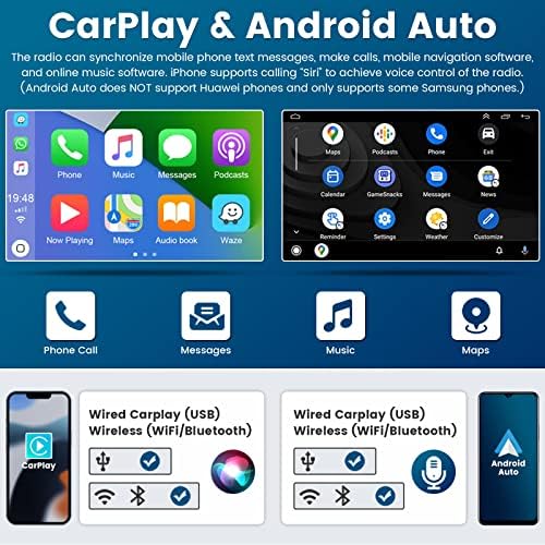 2006-2012 Toyota RAV4 Radyo için, Roinvou Apple CarPlay Android 11 Araba Stereo ile Android Otomatik 7 Dokunmatik Ekran Araba