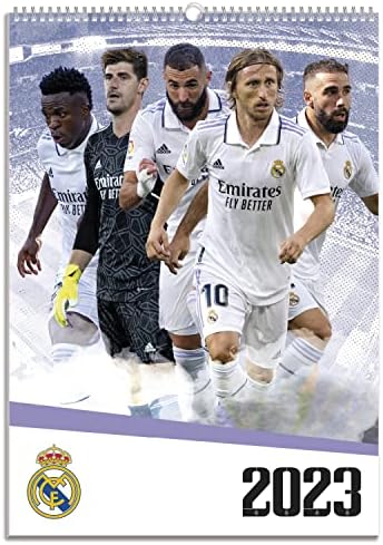 Resmi Real Madrid Duvar Takvimi 2023 A3 FSC® | Kare Duvar Takvimi 2023 / Aile Planlayıcısı Takvimi 2023 / Real Madrid Takvimi