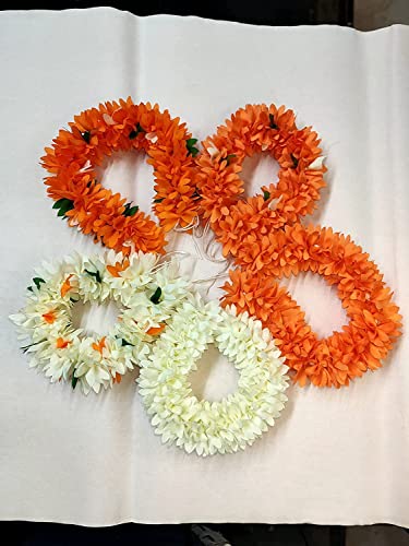 Kalyani'nin yapay çiçeği Mala-5'li paket-Dans Aksesuarları-Yapay Çelenk Çiçek Juda Gajra Saç Topuz Aksesuarı Kadınlar için