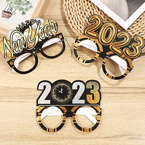 ABOOFAN 2023 Yeni Yılınız Kutlu Olsun Gözlük 9 Adet 2023 Yeni Yıl Arifesi Parti Süslemeleri 2023 Yeni Yıl parti gözlüğü Çerçeve