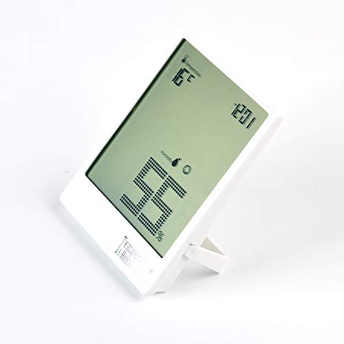 Runleader Bir Anahtar Yeniden ayarlanabilir TM100 Büyük LCD Ekran Termometre ve Nem Ölçer Ev ve Mutfak için (Siyah)