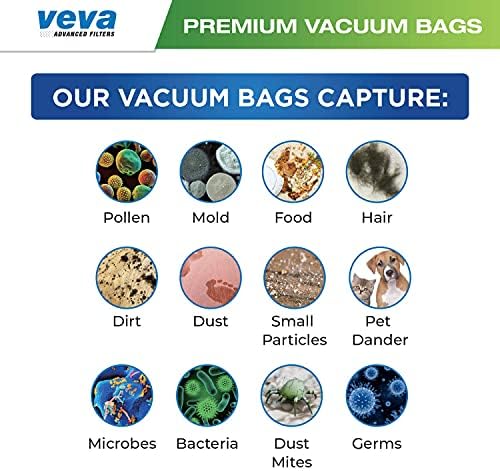 VEVA 30 Paket Premium HEPA Vakum Torbaları Tarzı O Bez Çanta ile Çalışmak Kenmore Sears Dik Elektrikli Süpürgeler Tip O,