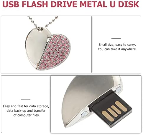 SOLUSTRE USB Sürücü USB Sürücü Yapay elmas Gerdanlık Kolye USB Flash Sürücü, USB Flash Disk Başparmak Sürücüler Bellek Flash
