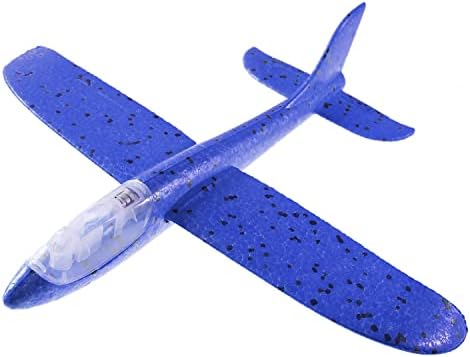 Taıvoze led ışık Uçak, 17.5 Büyük Atma Köpük Uçak, 2 Uçuş Modu Planör, çocuk Uçan Oyuncaklar, 4 5 6 7 8 9 10 11 12 Yaşında