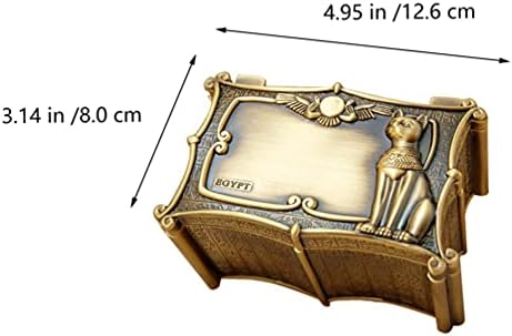 Cabilock Vintage Dekor Düğün Dekor Mısır Anubis Mücevher Kutusu Biblo Kutusu Kraliyet Kedi Tanrıça Heykeli Heykelcik Hazine