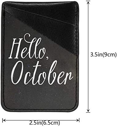 iPhone'un Arkası için Cep Telefonu Kartı Tutucu Kollu Pu Deri Merhaba Ekim