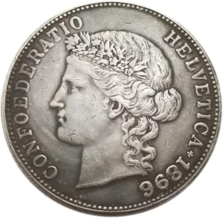 Antika El Sanatları İsviçre 1916-B witzerland 5 Frank Sikke hatıra parası Gümüş Dolar