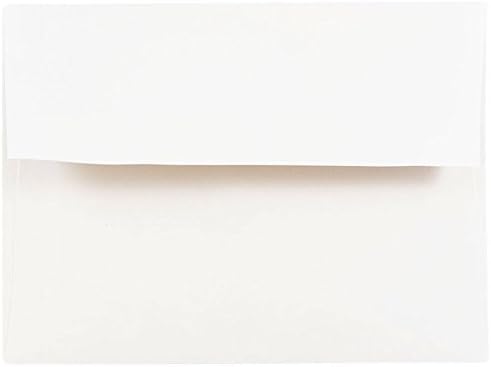 SIKIŞAN Kağıt A2 Folyo Davetiye Zarfları - 4 3/8 x 5 3/4-Altınlı Beyaz-Toplu 500 / Kutu