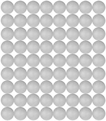 Zanaat Topları (3 İnç - 7.62 cm) Polistiren Köpük Topları DIY İşçiliği ve Dekorasyon Benim Oyuncak Ev / Beyaz Renk (18 Paket)