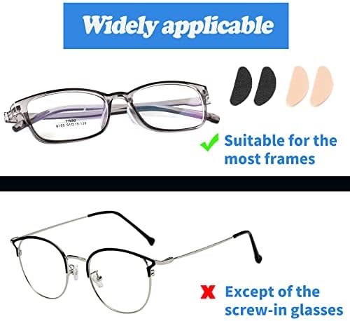 20 Pairs Gözlük burunluklar, Yumuşak Köpük burunluklar, Yapıştırıcı Kaymaz Silikon Gözlük burunluklar Sopa D Şekli Gözlük
