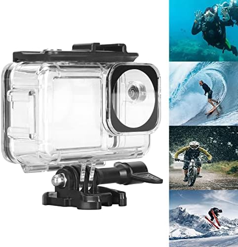 Eylem Kamera su geçirmez muhafaza, Yedek su geçirmez muhafaza Koruyucu Kılıf Standı ile Temperli Cam Lens ile DJI Osmo Eylem