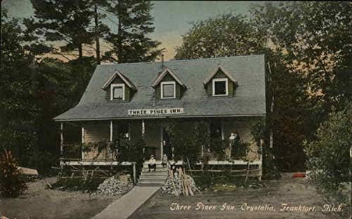 Three Pines Inn, Crystalia Frankfort, Michigan MI Orijinal Antika Kartpostal 1923