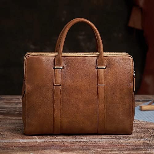 Kalın evrak Çantası erkek çanta bir omuz rahat iş Messenger dizüstü ofis çantası (Renk: A, boyut: bir boyut)