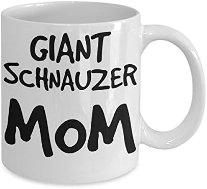 Dev Schnauzer anne Kupa-Beyaz 11oz Seramik Çay Kahve Fincanı-Seyahat ve hediyeler için mükemmel
