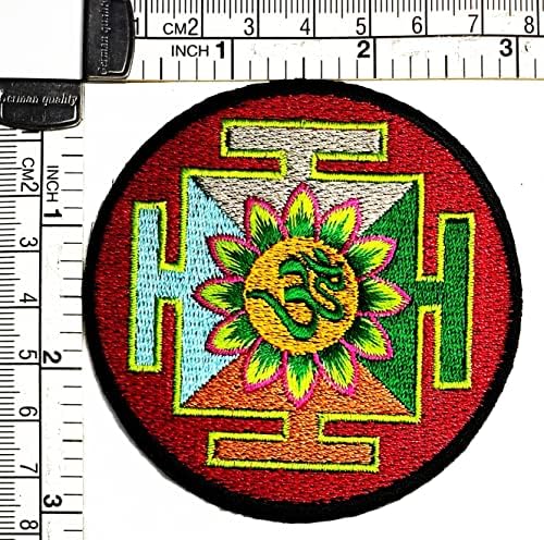 Kleenplus 3 adet. Lotus Aum Om Ohm Hinduizm Yoga Yama İşlemeli Rozet Demir On Ceketler için Amblem Dikmek Kot Pantolon Sırt