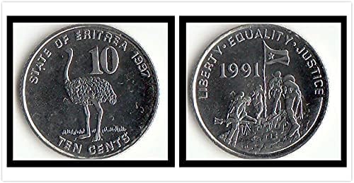 Afrika Yeni Eritre 10 Puan Sikke 1997 Baskı Yabancı Para Hediye Koleksiyonu