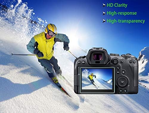 HUIPUXIANG EOS RP Cam Ekran Koruyucu için Canon EOS RP Aynasız Dijital kamera Aksesuarları 0.3 mm [3 Paket] 9 H Temperli