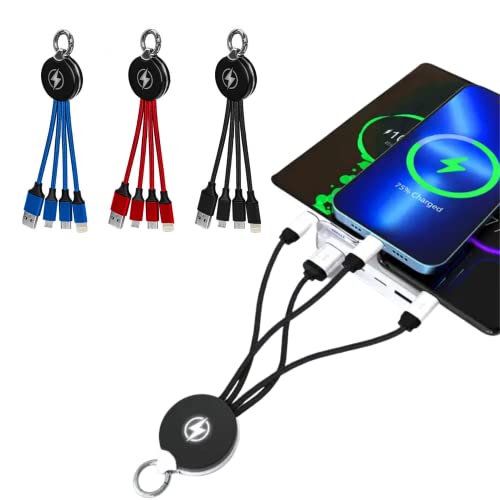 Çok şarj kablosu, Anahtarlık LED USB kablosu-3 in 1 Hızlı Şarj Evrensel taşınabilir Adaptör Mobil ve Elektronik Cihazlar