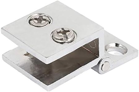 X-DREE Çinko Alaşım Gümüş Ton Kapı Mandalı Menteşe 6mm-8mm Kalınlığında Cam (Bisagra de cierre de aleación de çinko en tono