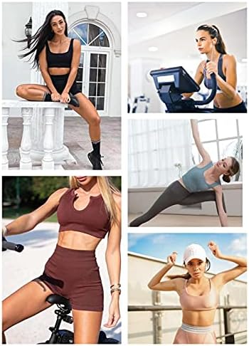 niyokki Egzersiz Setleri Kadınlar için Dikişsiz Mahsul Tops Tayt Eşleştirme 2 Adet Kıyafetler İki Parçalı Yoga egzersiz kıyafetleri