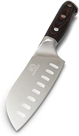 NORMNMAX 5 İnç Japon Santoku Bıçak - Profesyonel Şef Mutfak Bıçağı - Doğrama, Dilimleme, Dilimleme için Hassas Bıçak - Yüksek
