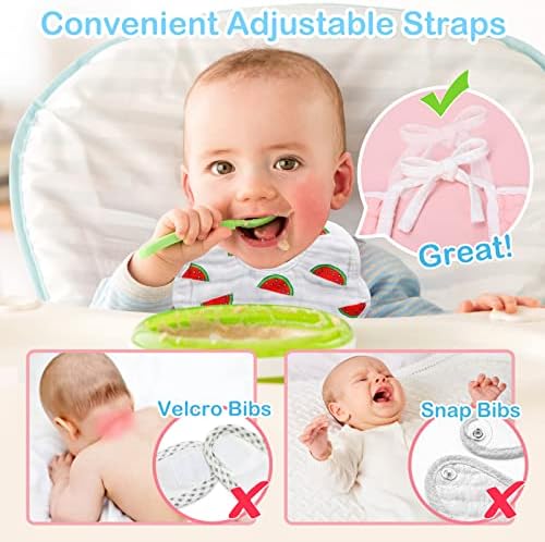 10 PCS Muslin Bebek Önlükler için Kız Erkek Unisex Ayarlanabilir Yenidoğan Diş Çıkarma Saçmalamak Önlükler için Erkek Bebek