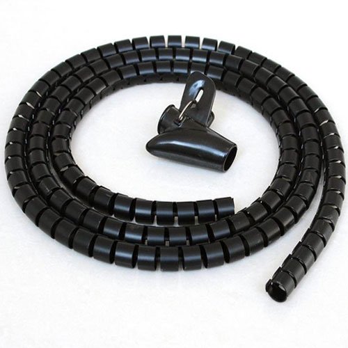 CABLYTİC (10 Paket 5ft Bölünmüş Tezgah Kablo Sarma, Siyah, 30mm Çap, kablo Yönetimi Sarar Aracı