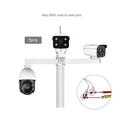 5X BNC Erkek Erkek Çoğaltıcı Adaptörü 50/75 ohm 26W CCTV Video Güvenlik Kamera için Düz Konnektör Video SDI / BNC Kabloları