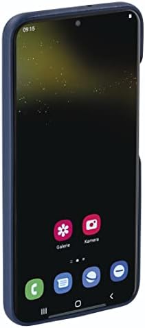 Hama Samsung kılıfı Galaxy S22 (5G) (Cep telefonu Kılıfı Darbelere, Çizilmelere ve Kire Karşı Korur, Zarif Suni Deri) Mavi