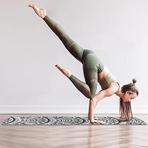 Kalın Kaymaz Egzersiz ve Fitness 1/4 yoga mat Sashiko Japon Mandala Ölçekler Baskı Yoga Pilates ve Zemin Fitness Egzersiz